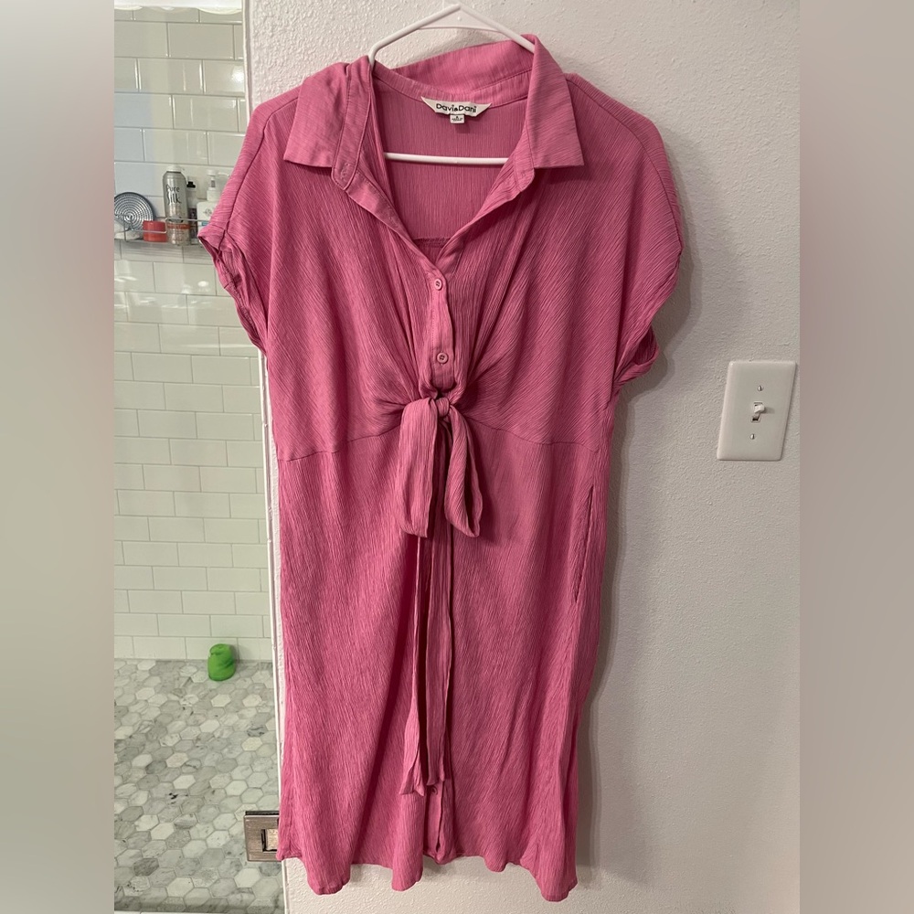 Pink Boutique Tie Front Dress